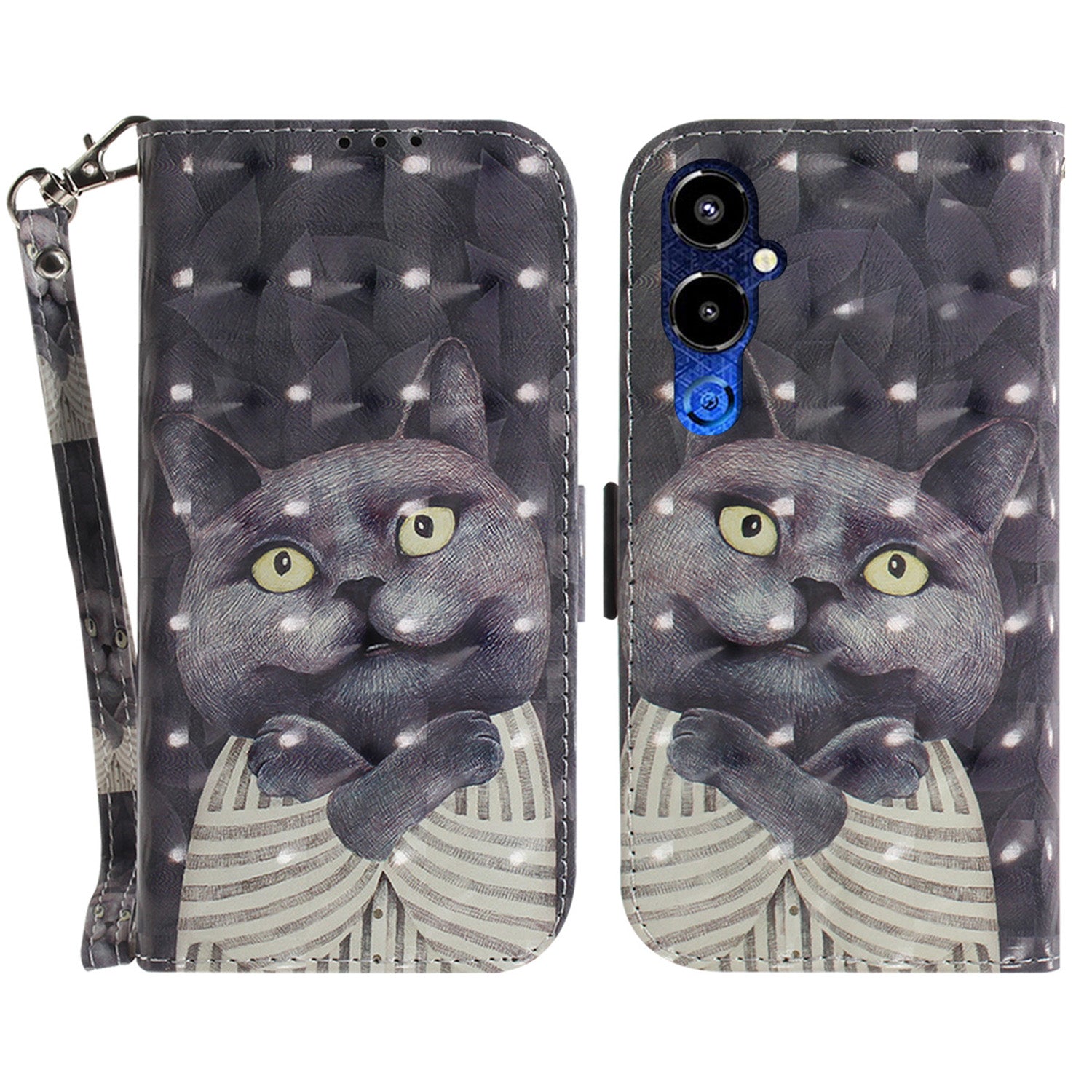 For Tecno Pova 4 Pro 4G PU Leather 3D Pattern Printing Phone Cover Stand Wallet Anti-scratch Mobile Phone Case with Strap For Tecno Pova 4 Pro 4G PU Leather 3D Pattern Printing Phone Cover Stand Wallet Anti-scratch Mobile Phone Case with Strap